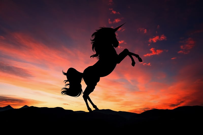 Unicorn in Enchanted Garden